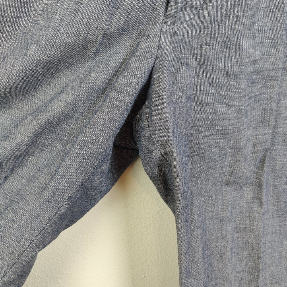 J.Crew Ludlow Slim Pants 34x32 Blue Cotton Linen Blend Tapered Business Casual - Picture 4 of 12